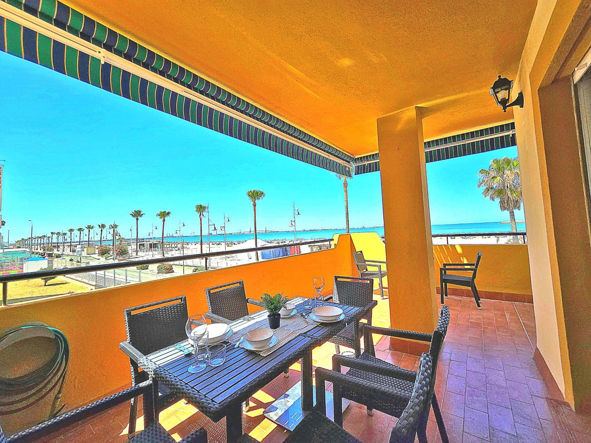 Beachfront Duplex 1ª Linea & Terraces Oceanfront Эль-Пуэрто-де-Санта-Мария Экстерьер фото